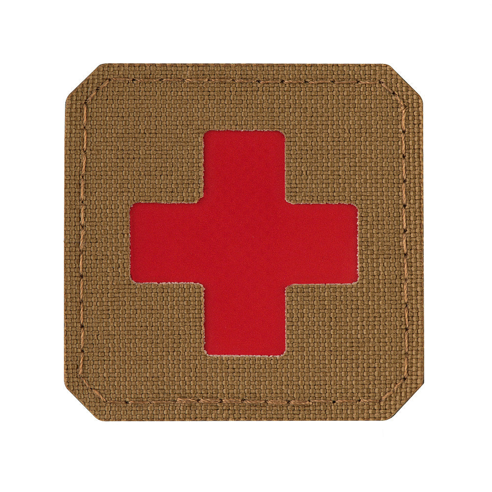 Patch Medic Cross Laser Cut M-TAC – Coyote + Rosu WARGEAR