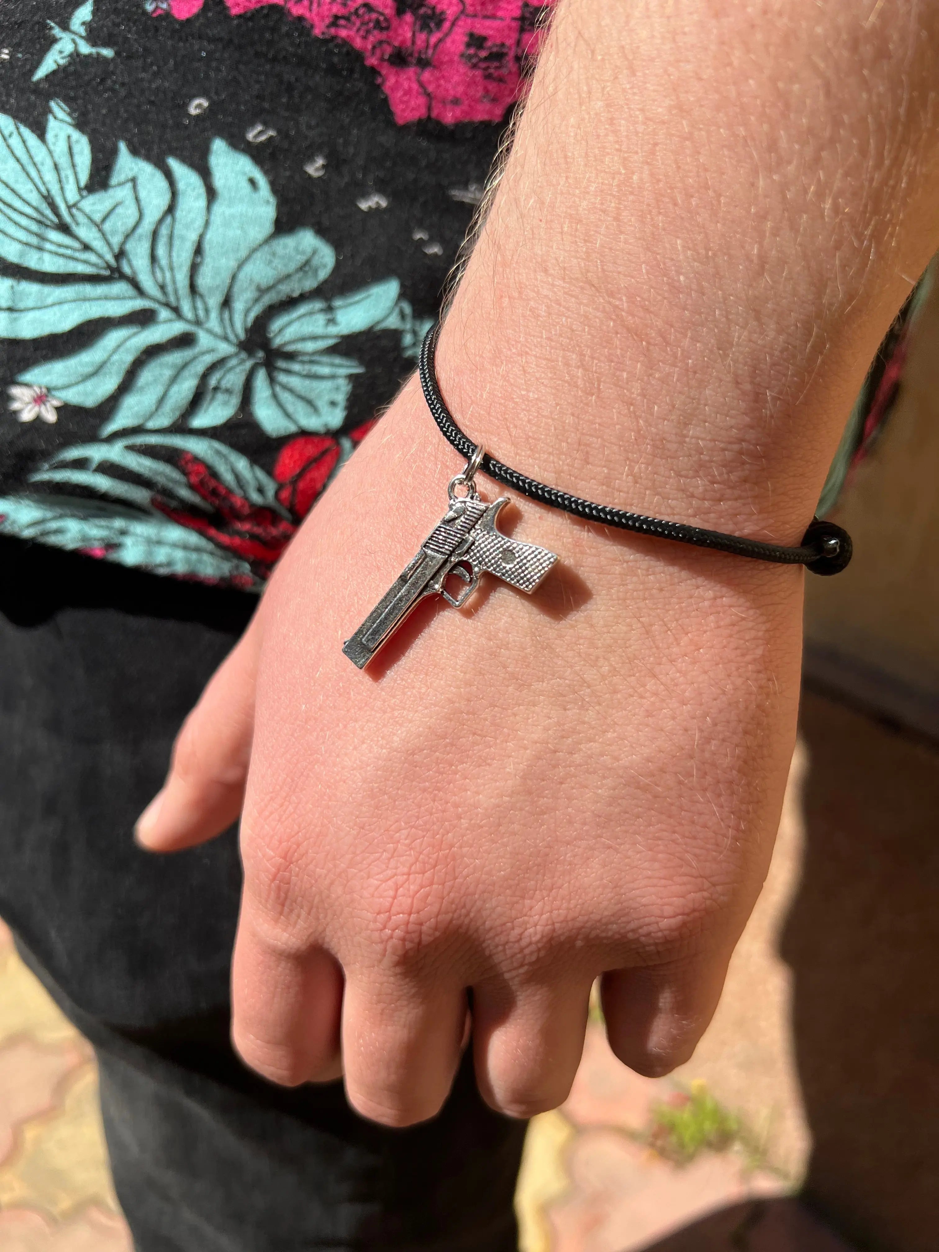 Brățară Paracord Spectrum Pistol Desert Eagle Argintiu WARZONESHOP