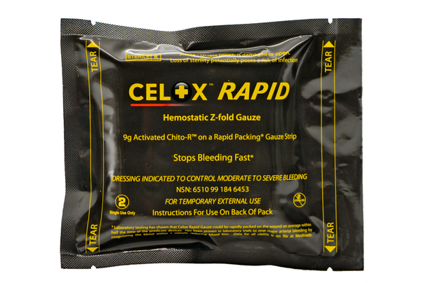 CELOX™ RAPID GAUZE – pansament hemostatic cu actiune rapida WARZONESHOP