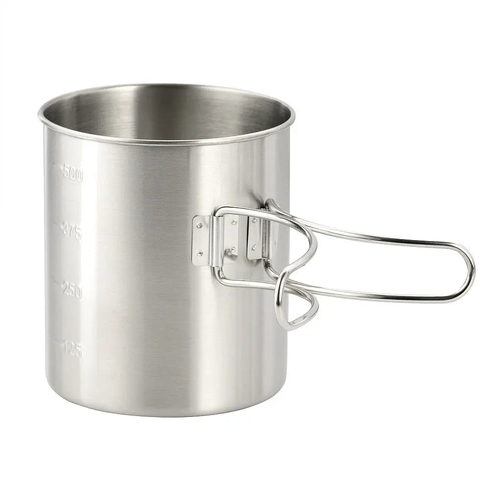 Cana otel maner pliabil 450 ml camping M-TAC WARZONESHOP