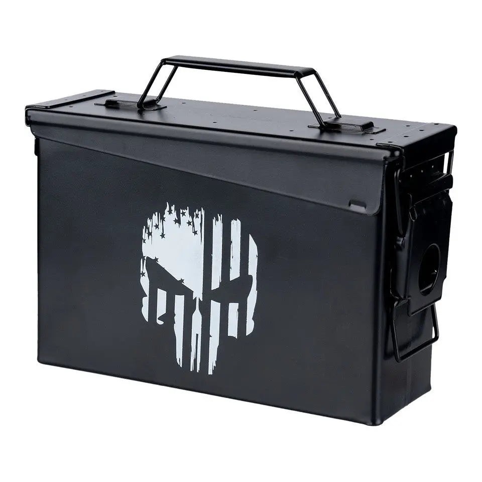 Cutie munitie metalica Ammo Box 30 Cal. Punish Skull WARZONESHOP