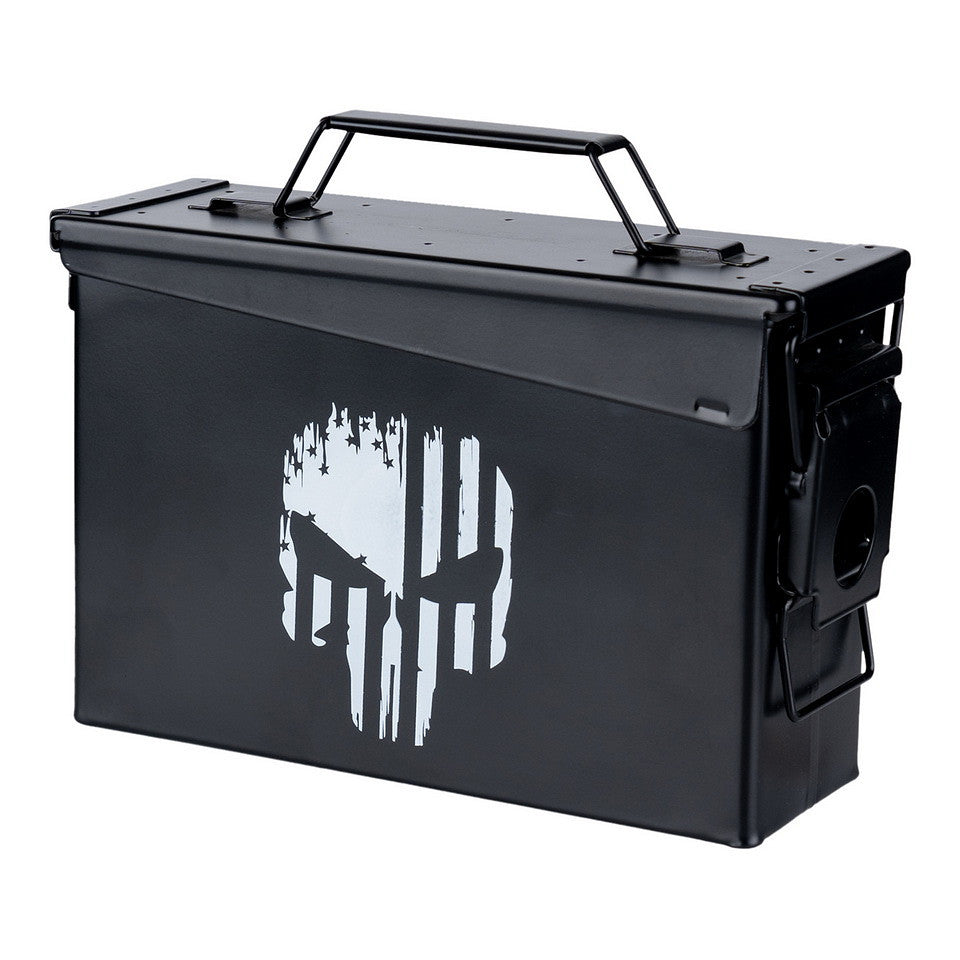 Cutie munitie metalica Ammo Box 30 Cal. Punish Skull WARZONESHOP