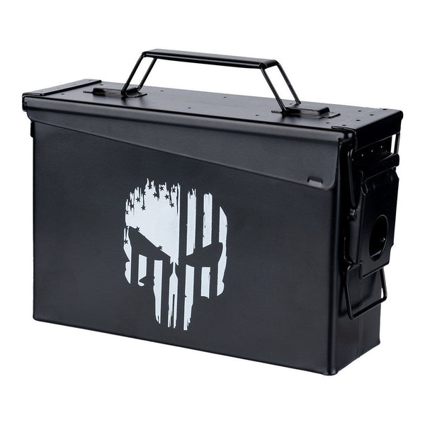 Cutie munitie metalica Ammo Box 30 Cal. Punish Skull WARZONESHOP