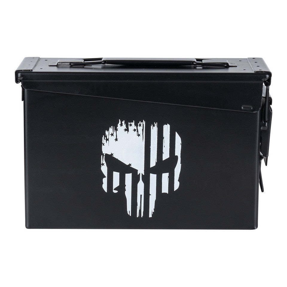 Cutie munitie metalica Ammo Box 30 Cal. Punish Skull WARZONESHOP