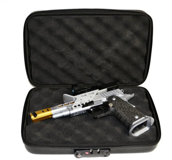 Cutie transport pistol Carbon Fiber EVA cu cifru Competitive Edge Dynamics WARZONESHOP