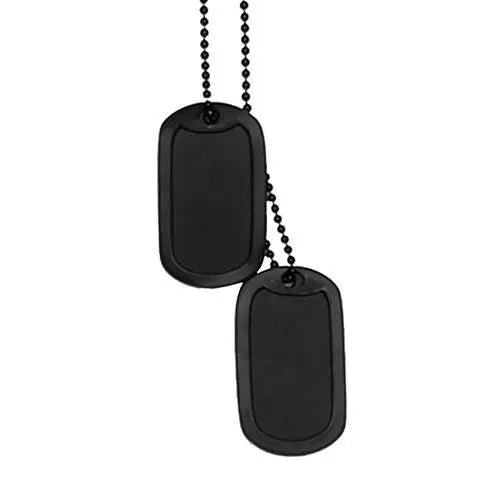 Dog-tag Negru Mil-tec cu Silencer WARZONESHOP