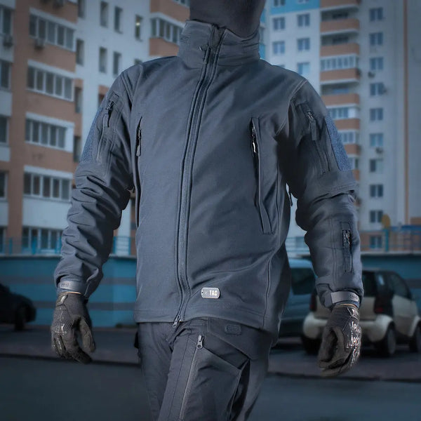 Jacheta tactica SoftShell navy blue M-TAC WARZONESHOP
