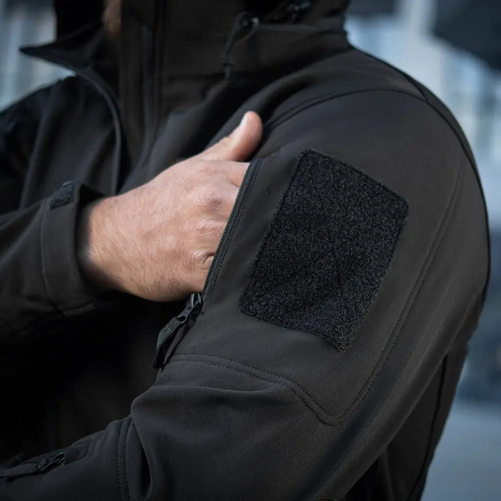 Jacheta tactica SoftShell neagra M-TAC WARZONESHOP