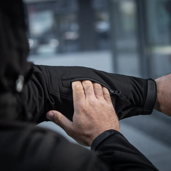 Jacheta tactica SoftShell neagra M-TAC WARZONESHOP