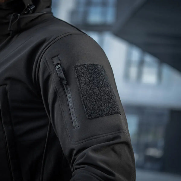Jacheta tactica SoftShell neagra M-TAC WARZONESHOP
