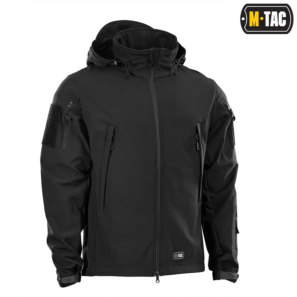 Jacheta tactica SoftShell neagra M-TAC WARZONESHOP