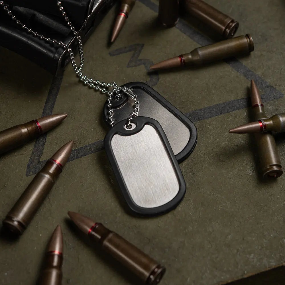 Lant militar Dog Tag cu silencer M-TAC WARZONESHOP