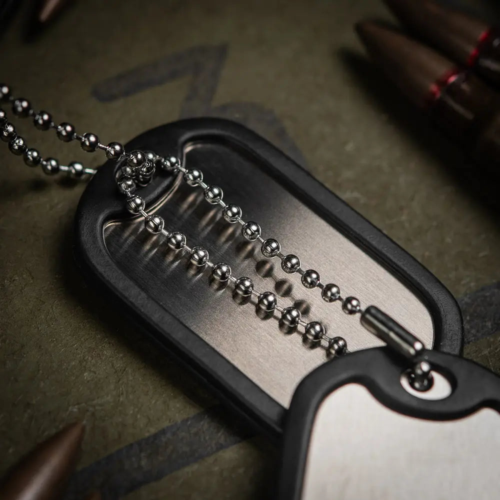 Lant militar Dog Tag cu silencer M-TAC WARZONESHOP