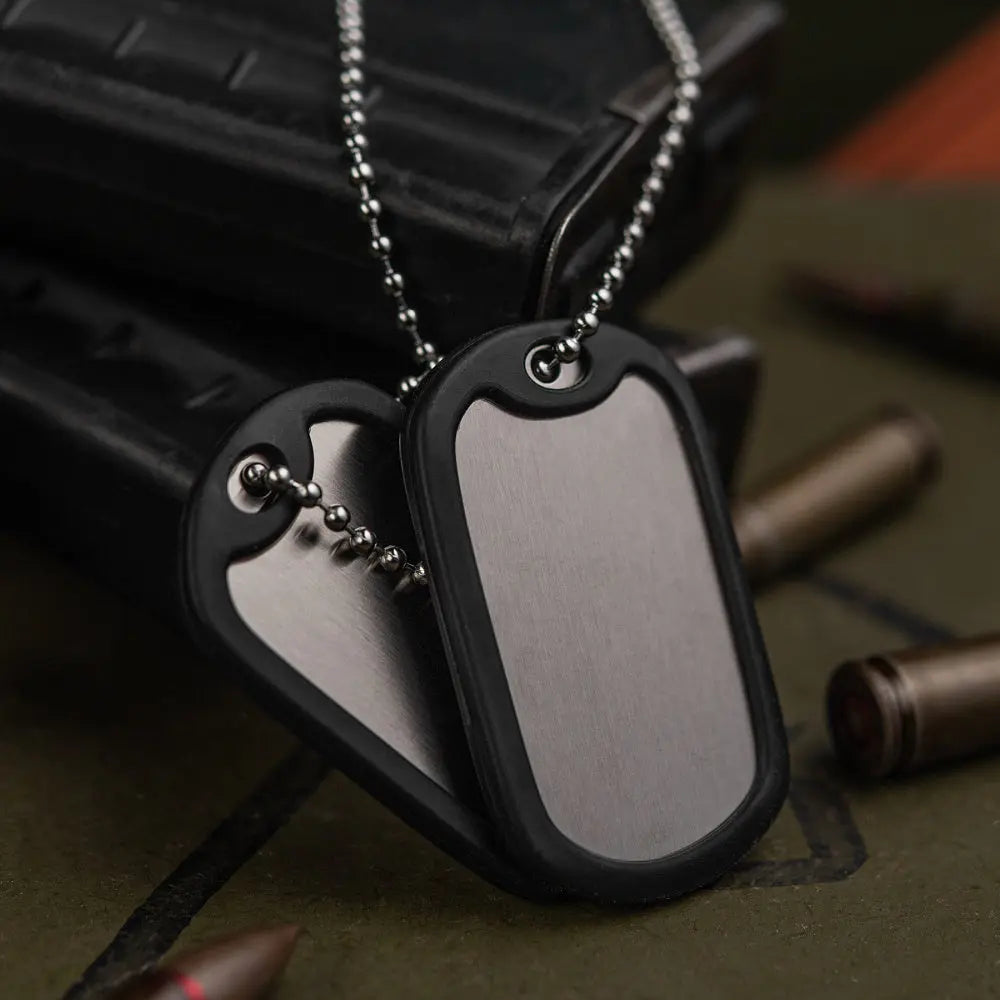 Lant militar Dog Tag cu silencer M-TAC WARZONESHOP