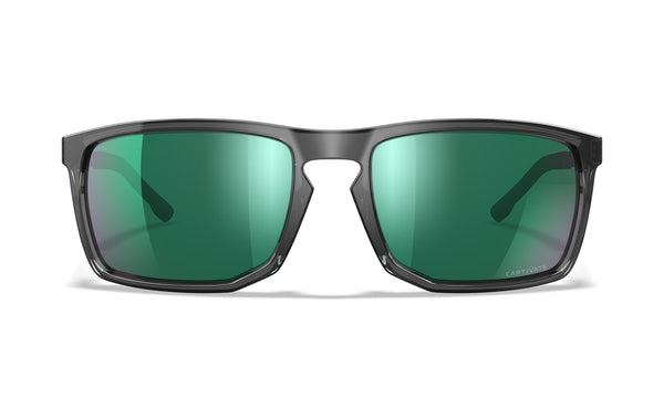 Ochelari WILEY X AXE CAPTIVATE™ Polarized Green Mirror Gloss Crystal Grey WARZONESHOP