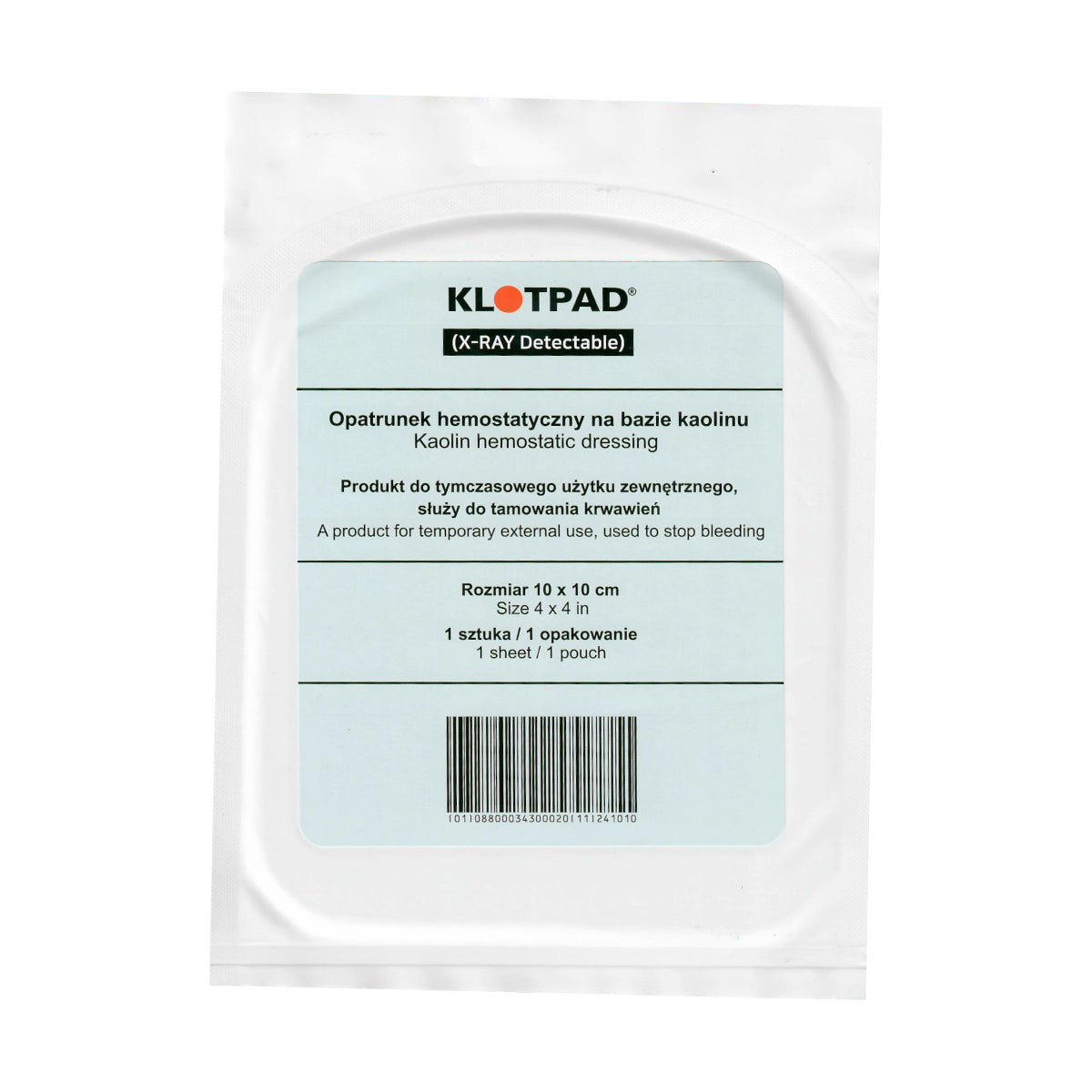 Pansament hemostatic KLOTPAD 10x10cm oprire sangerari WARZONESHOP