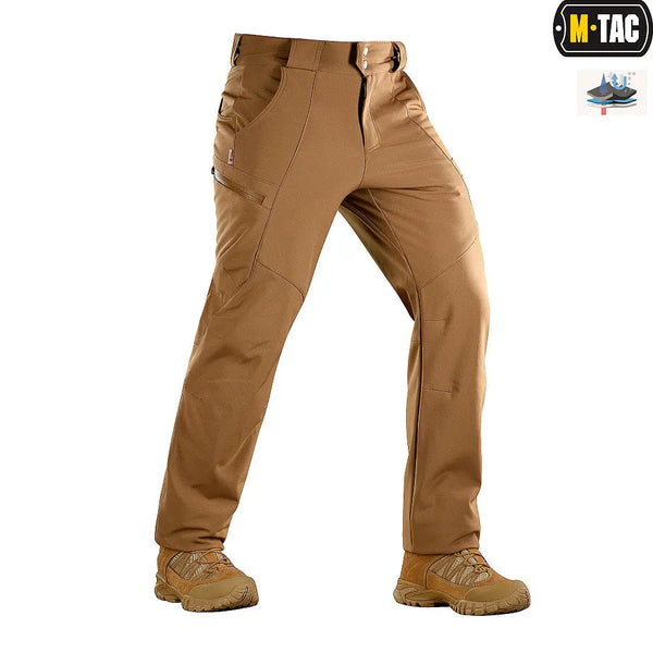 Pantaloni tactici Softshell coyote M-TAC - impermeabili WARZONESHOP