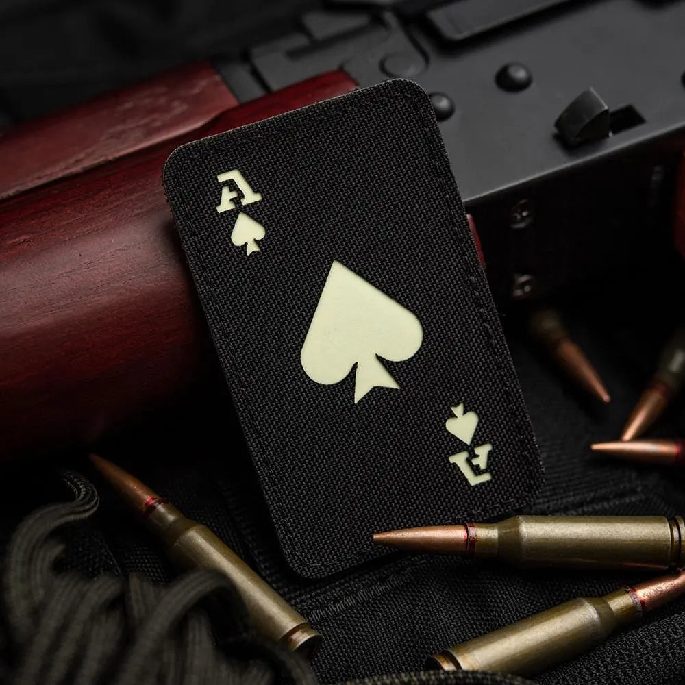 Patch Ace of Spades Laser Cut Fosforescent WARZONESHOP