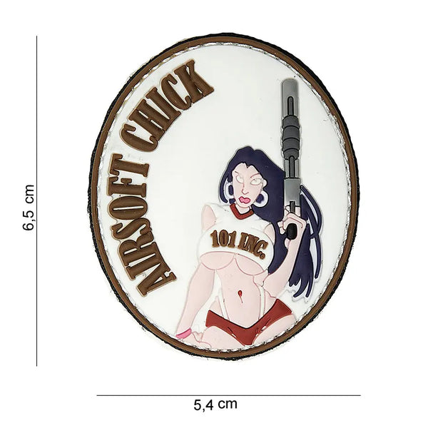 Patch Airsoft Chick velcro PVC WARZONESHOP