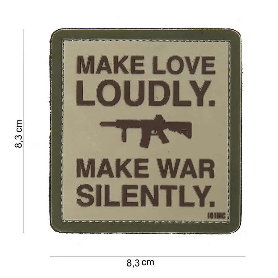 Patch Make Love Loudly velcro PVC WARZONESHOP