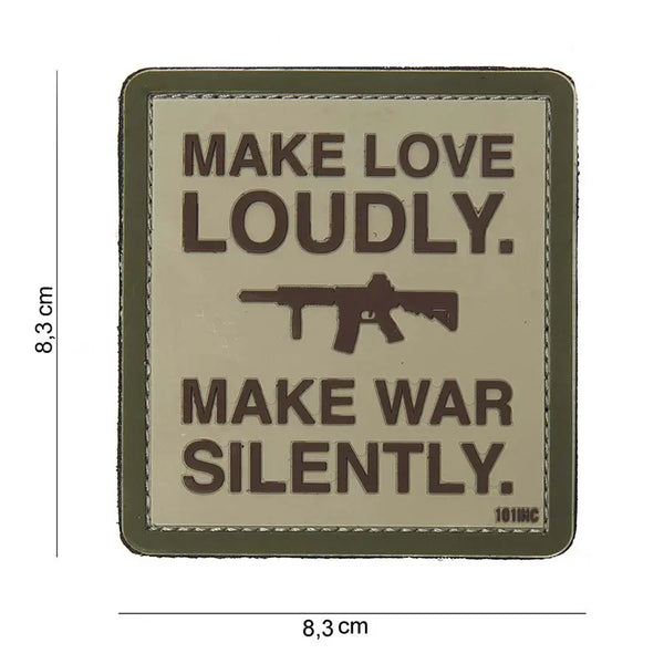 Patch Make Love Loudly velcro PVC WARZONESHOP