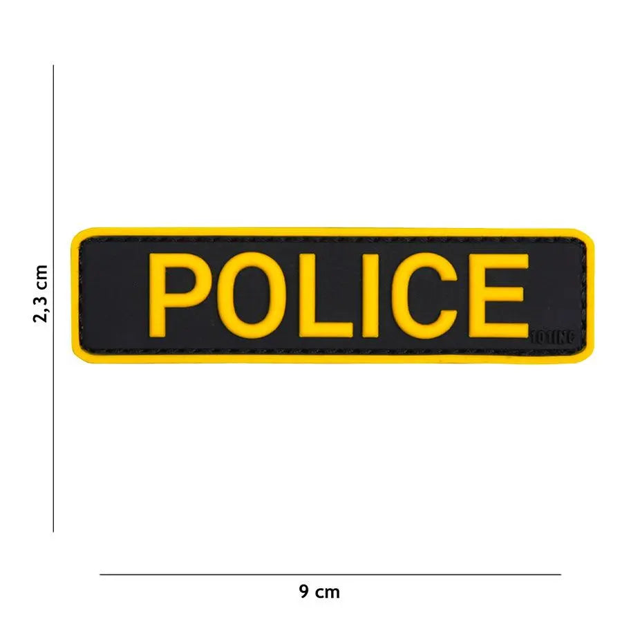 Patch POLICE PVC galben 101INC WARZONESHOP