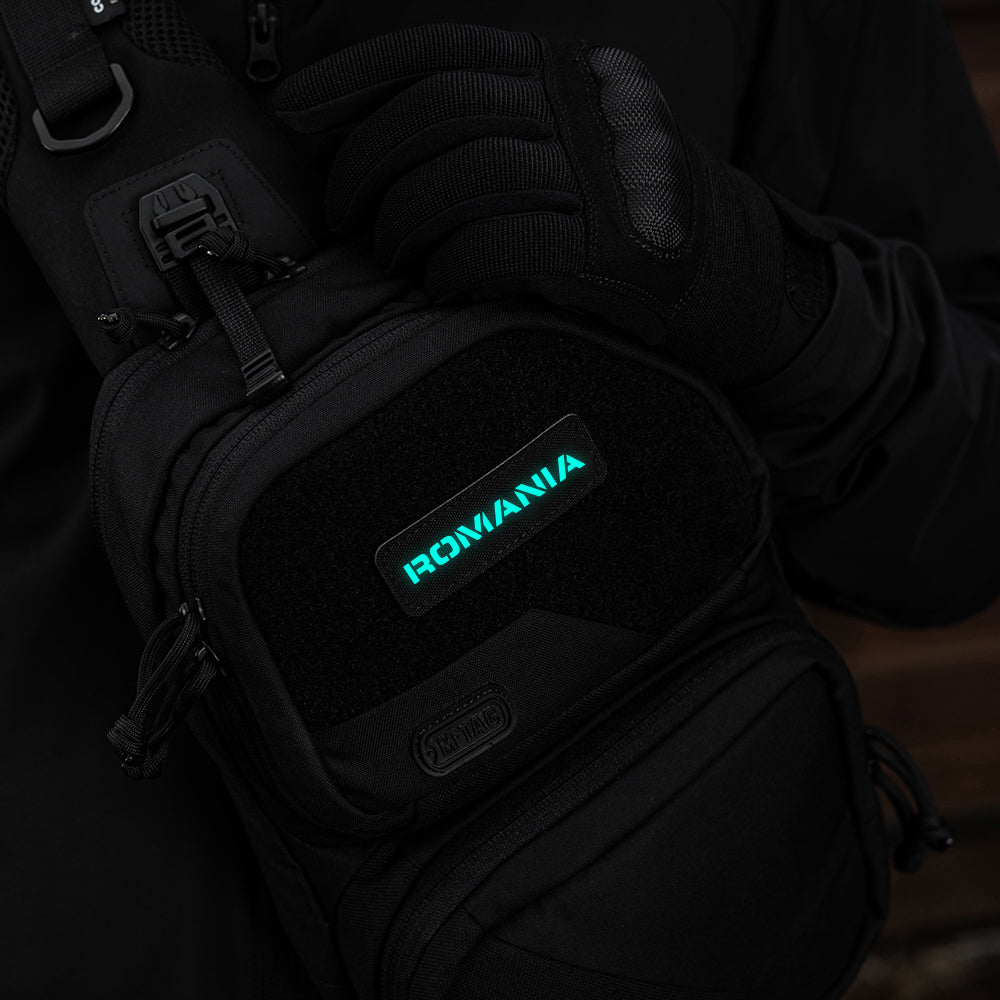 Patch ROMANIA fosforescent CORDURA® 500D laser-cut 25x80mm WARZONESHOP
