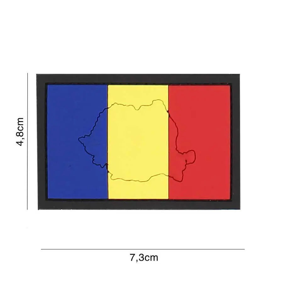 Patch Romania Contur velcro 3D WARZONESHOP