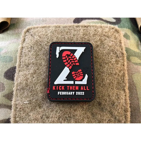 Patch Z- Kick them all velcro PVC JTG WARZONESHOP