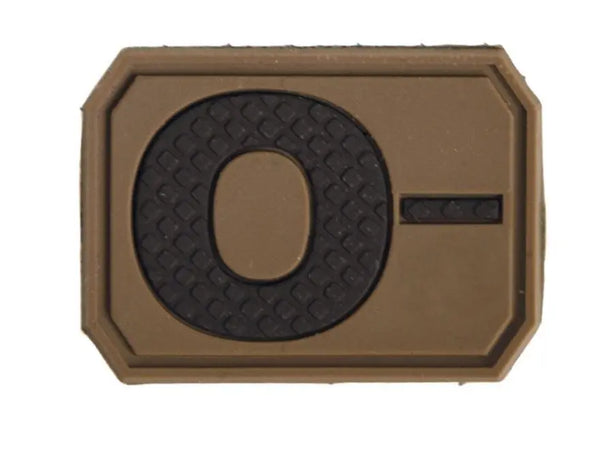 Patch grupa sanguina 0 negativ velcro PVC WARZONESHOP