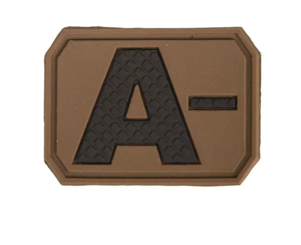 Patch grupa sanguina A negativ velcro PVC WARZONESHOP