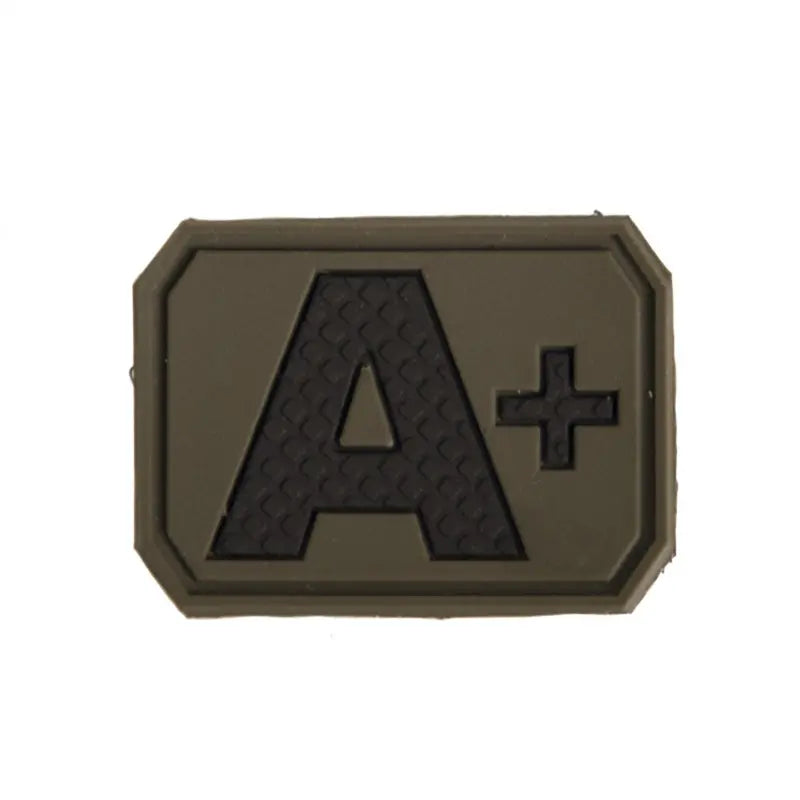 Patch grupa sanguina A pozitiv olive velcro PVC WARZONESHOP