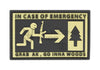 Patch velcro 3D Emergency JTG WARZONESHOP