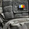 Set 2 patch-uri PVC Drapel Romania 2.5 x 1.5 cm cu prindere velcro hook & loop WARZONESHOP