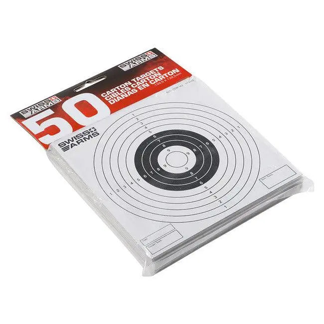 Set 50 tinte carton antrenament tir SWISS ARMS WARZONESHOP