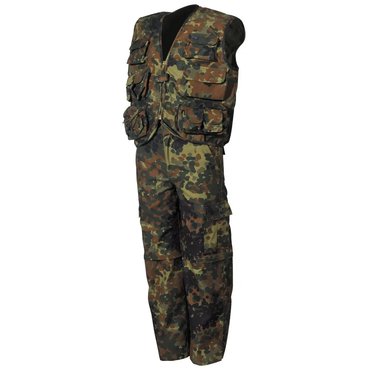 Set Camuflaj Copii MFH – Vestă + Pantaloni Detasabili 2in1 Flecktarn WARZONESHOP