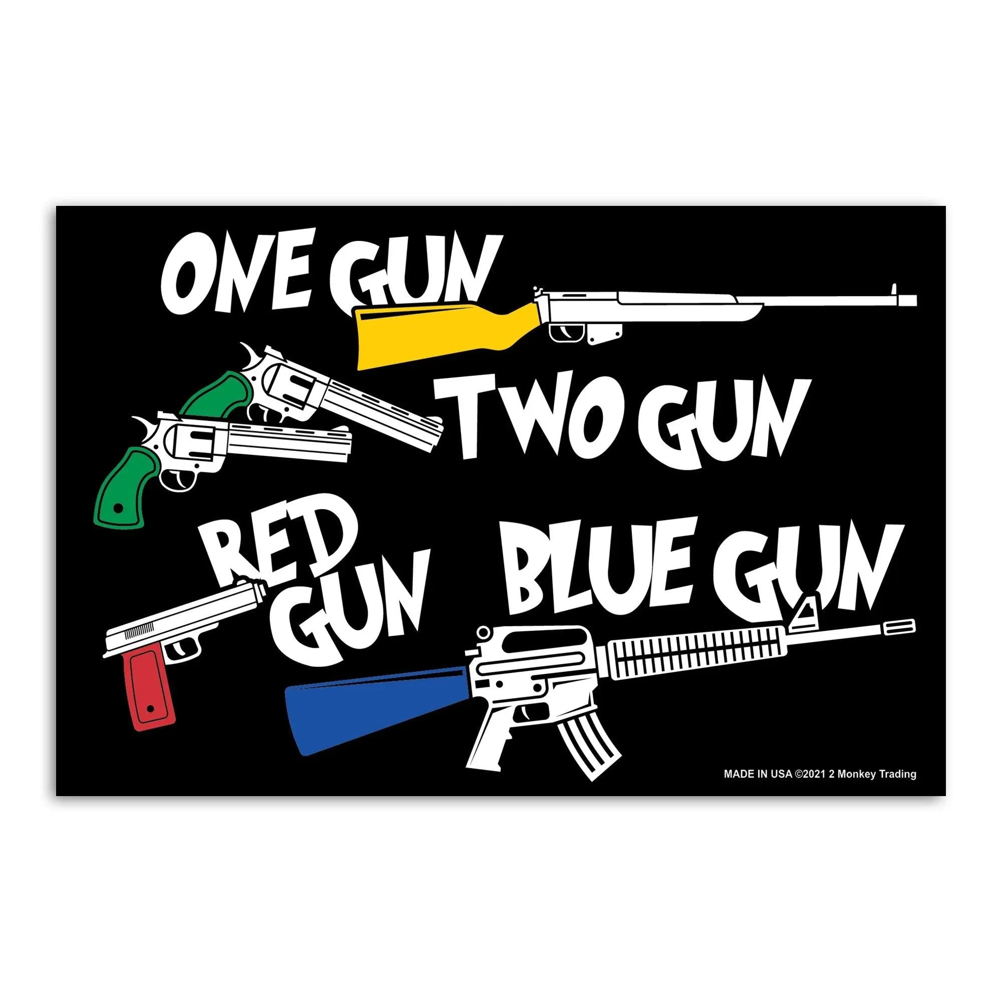 Sticker One Gun Two Gun Lucky Shot USA WARZONESHOP