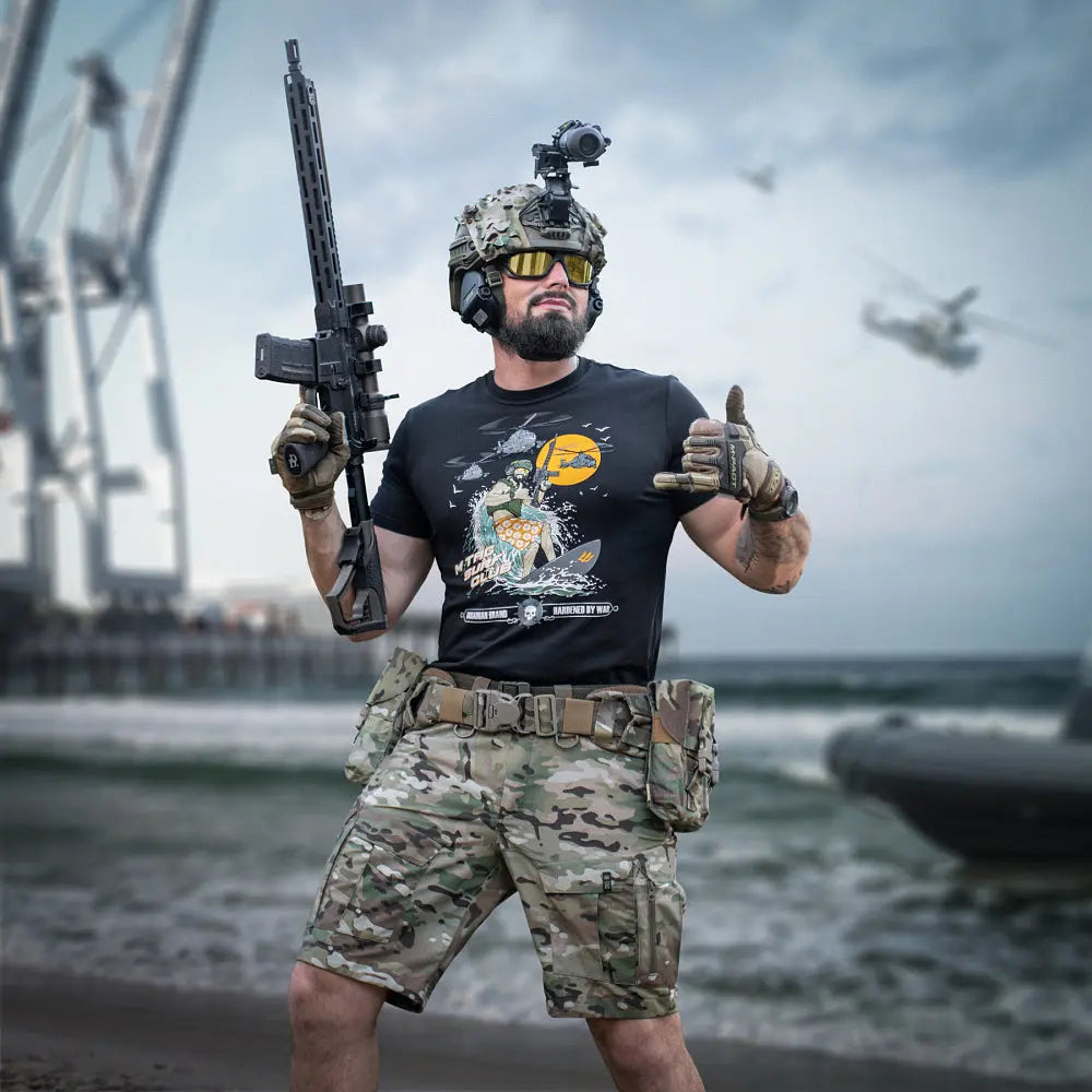 Tricou army SURF CLUB negru M-TAC WARZONESHOP