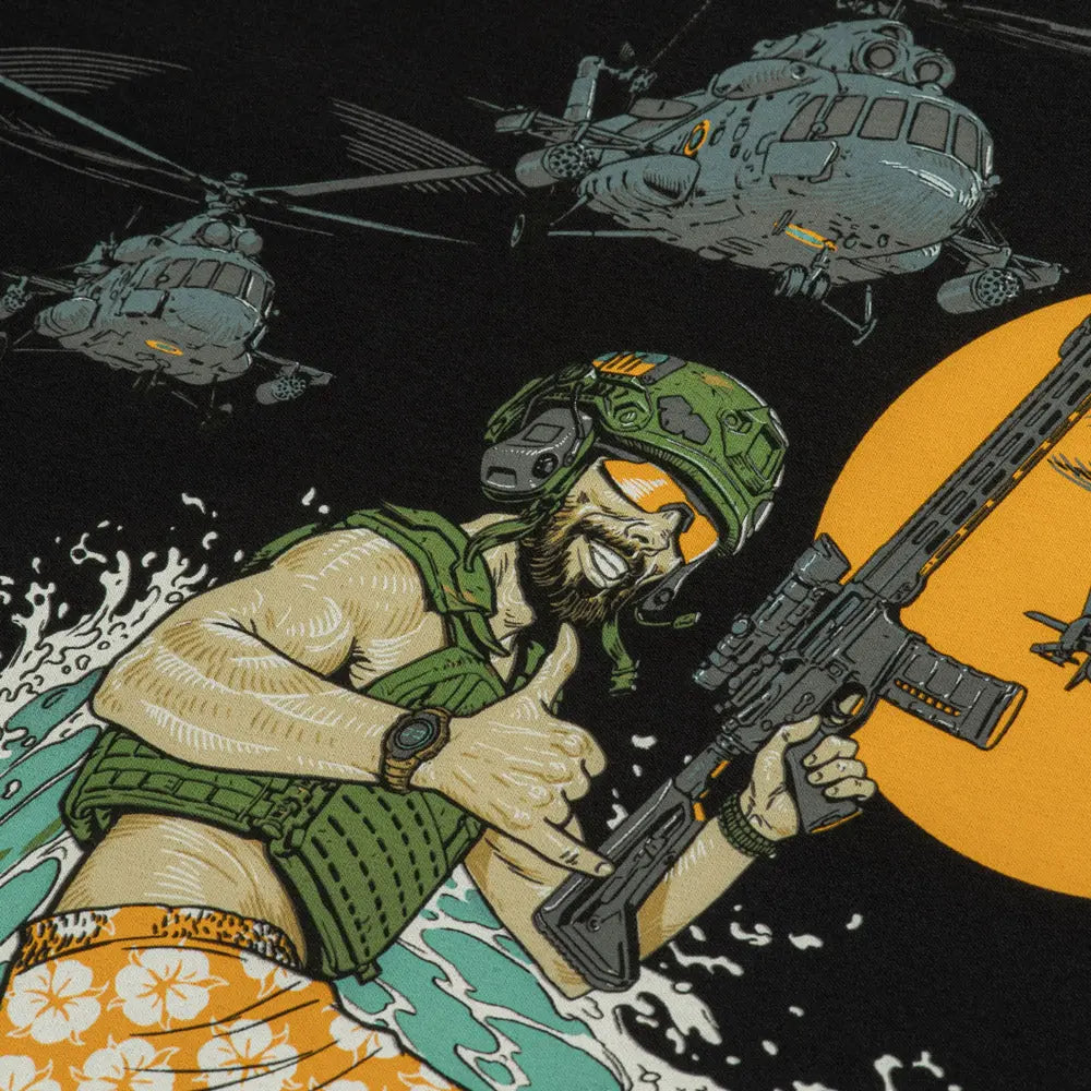 Tricou army SURF CLUB negru M-TAC WARZONESHOP