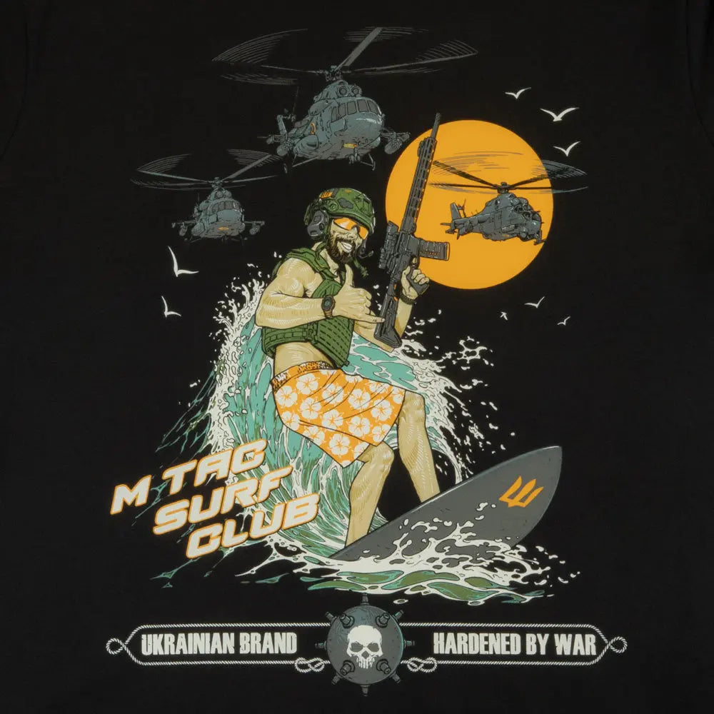 Tricou army SURF CLUB negru M-TAC WARZONESHOP