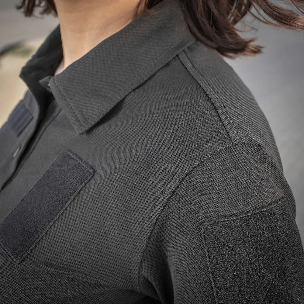 Tricou tactic polo dama negru M-TAC WARZONESHOP