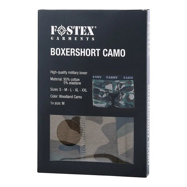 Boxeri barbati camuflaj woodland FOSTEX | Echipament tactic WARGEAR