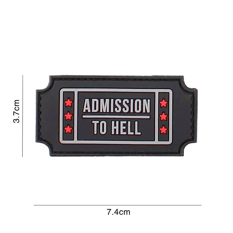 Patch ADMISSION TO HELL TICKET 101INC | Echipament tactic WARGEAR