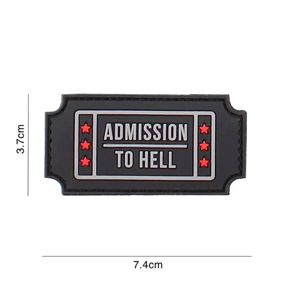 Patch ADMISSION TO HELL TICKET 101INC | Echipament tactic WARGEAR