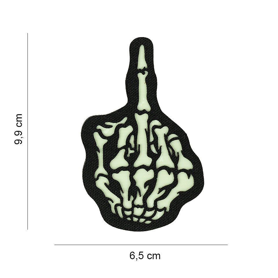 Patch Laser Cut Skull Finger Glow in the Dark | Echipament tactic WARGEAR