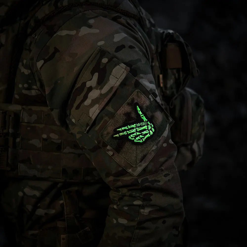 Patch Skeleton Shooter textil fosforescent M - TAC | Echipament tactic WARGEAR