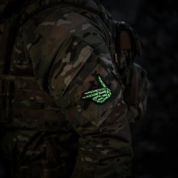 Patch Skeleton Shooter textil fosforescent M - TAC | Echipament tactic WARGEAR