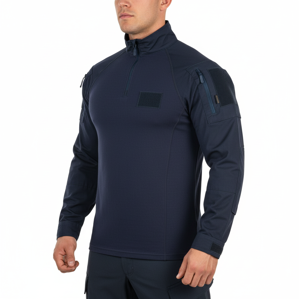 DEFCON 5 Tiger Combat Shirt Navy Blue – Bluza Tactica Profesionala Forte de Ordine WARGEAR