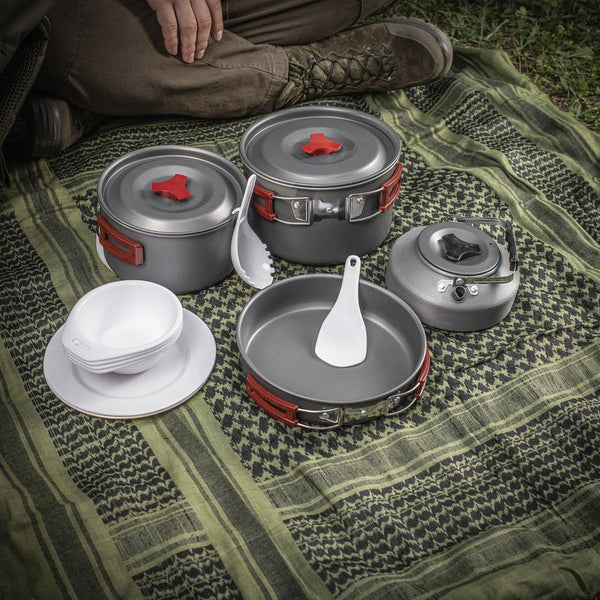 Set Vase Camping aluminiu M - Tac 4 - 5 Persoane | Echipament tactic WARGEAR