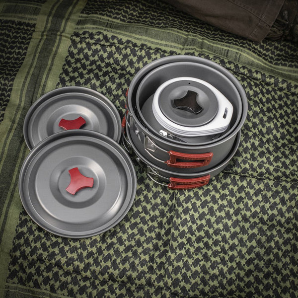 Set Vase Camping aluminiu M - Tac 4 - 5 Persoane | Echipament tactic WARGEAR